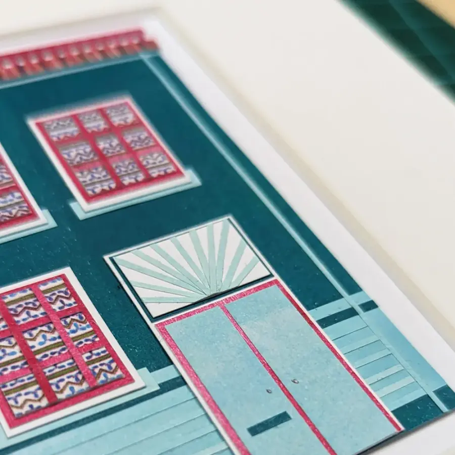 Architectural collage print